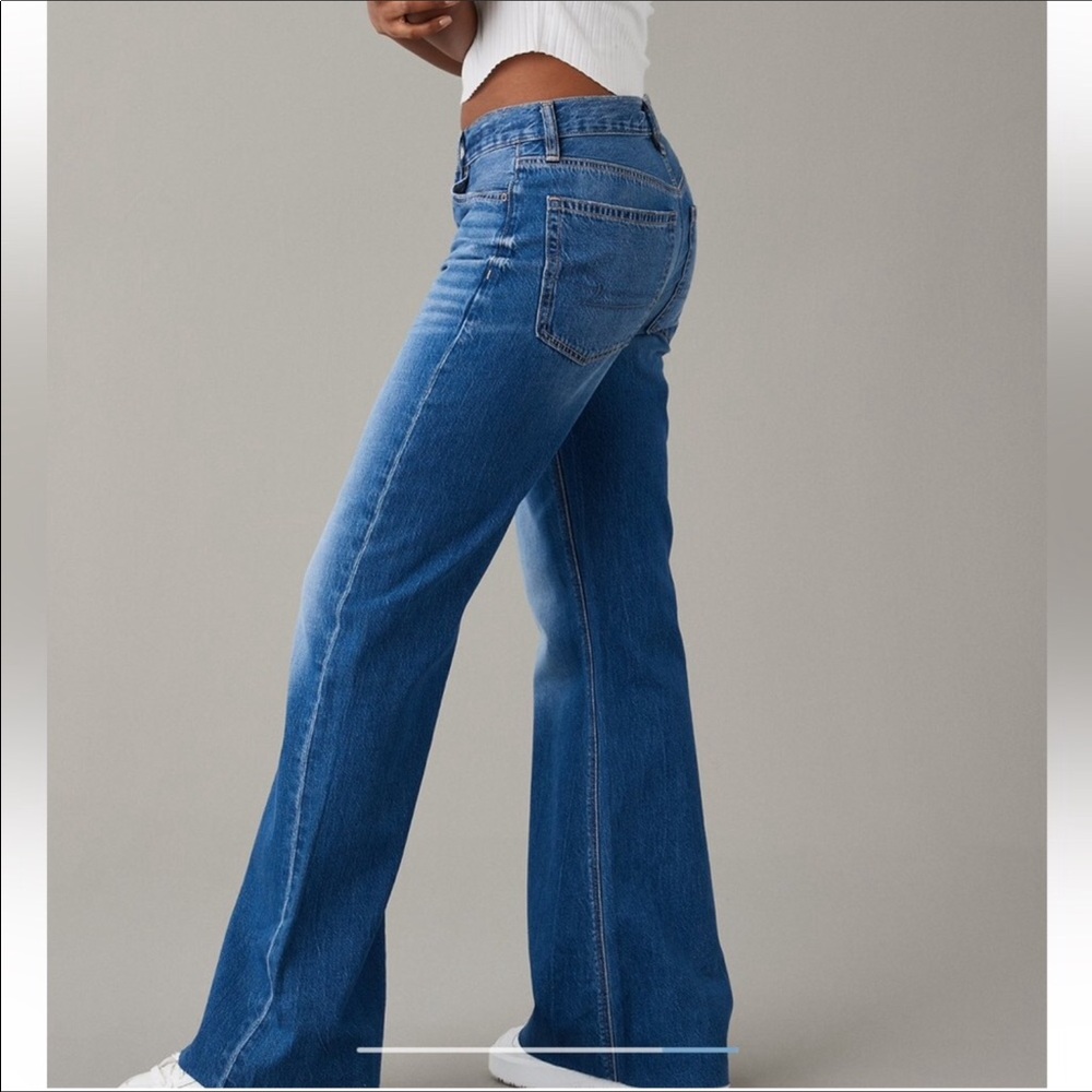 American eagle low rise BAGGY flare jeans